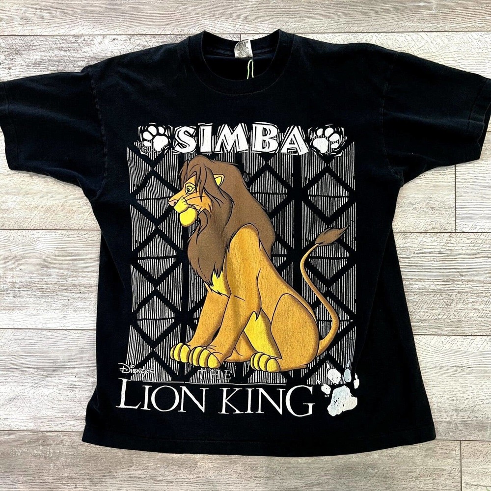 Vintage 90s Disney Lion King Simba Movie Promo T-Shirt Size XL